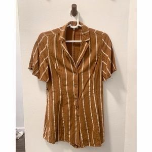 Linen Striped Romper